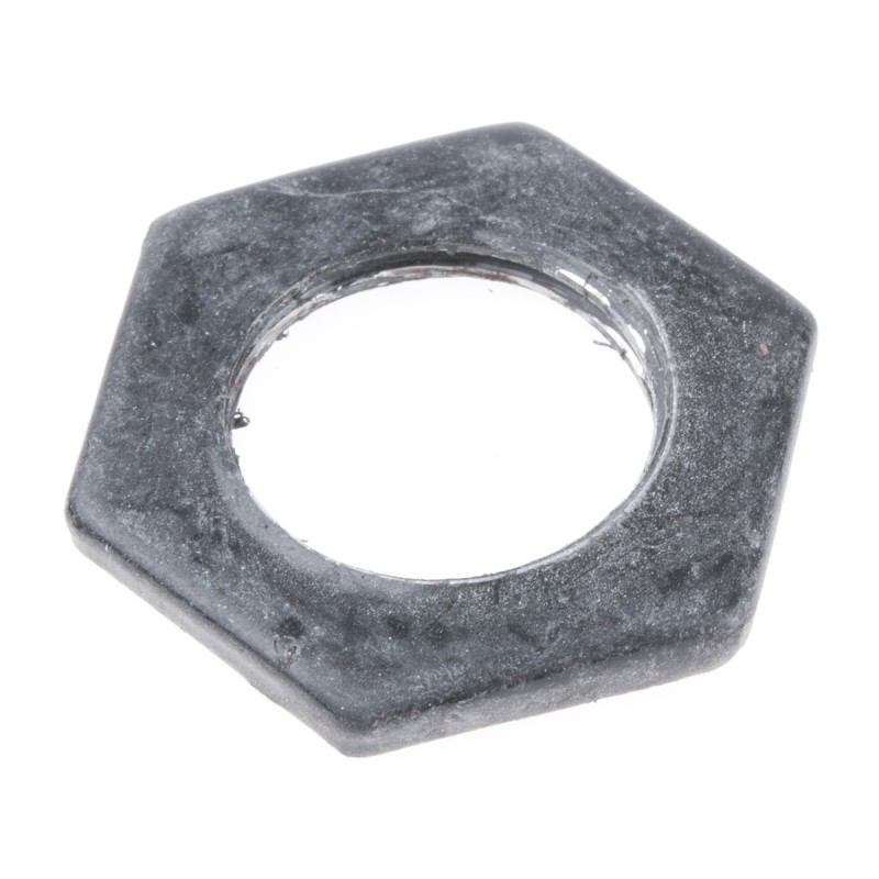 10 pcs - RS PRO Black Steel Cable Gland Locknut, M16 Thread