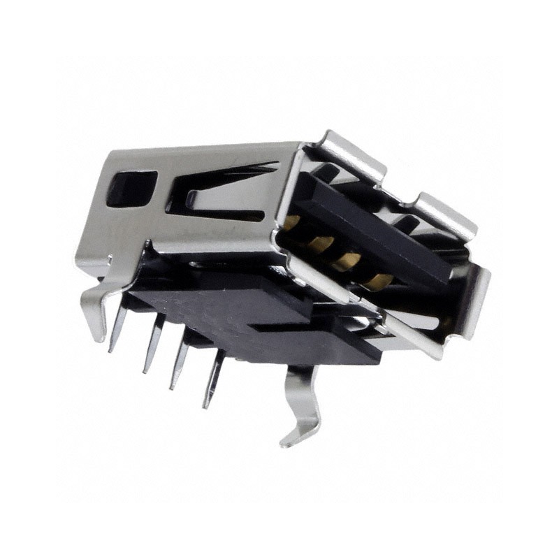 1 pcs : 1903814-1 - CONN RCPT USB2.0 TYPEA 4POS R/A