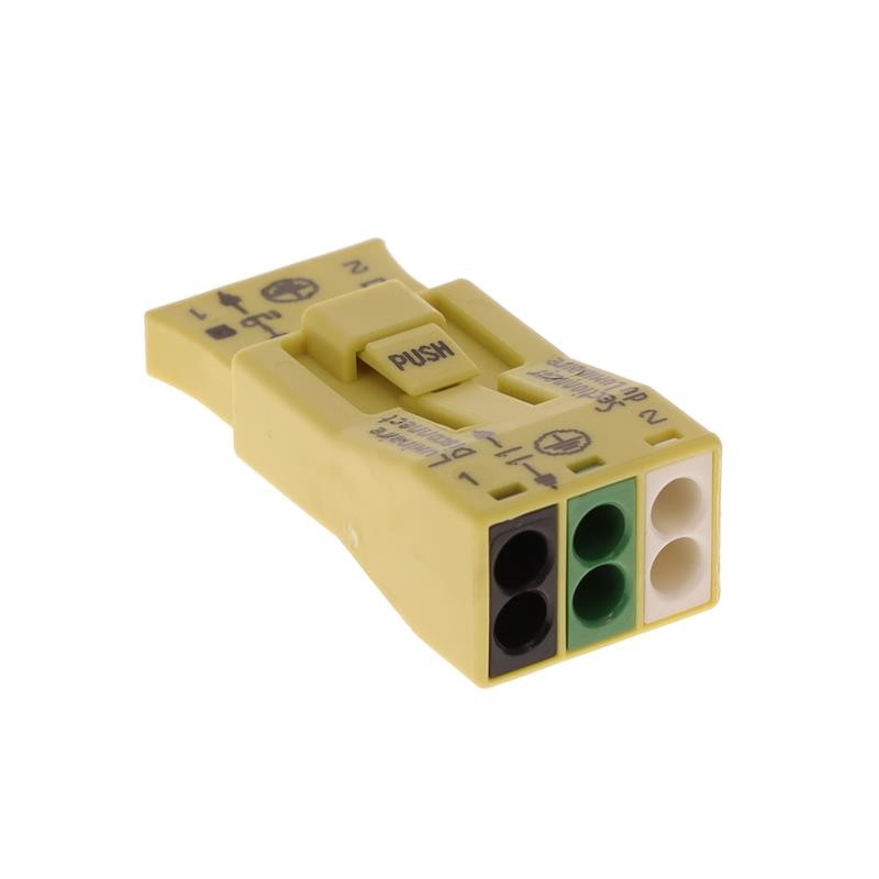 1 pcs : 873-953/VE00-0500 - PUSHWIRE SPLICE 3POS YELLOW GRND