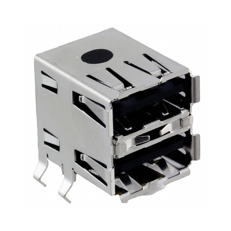 1 pcs : 1903815-1 - CONN RCPT USB2.0 TYPEA STACK R/A