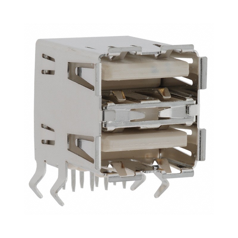 1 pcs : 896-43-008-90-000000 - CONN RCPT USB2.0 TYPEA STACK R/A