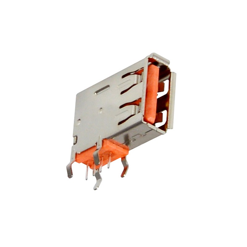 1 pcs : KUSBXHT-SLAS1N-O30-HRF - CONN USB TYPE-A R/A FLAG H-RETEN