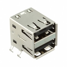 1 pcs : 614008246521 - CONN RCPT USB2.0 TYPEA STACK R/A
