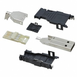 1 pcs : 2040305-1 - CONN PLUG USB2.0 TYPEA 4POS SLD