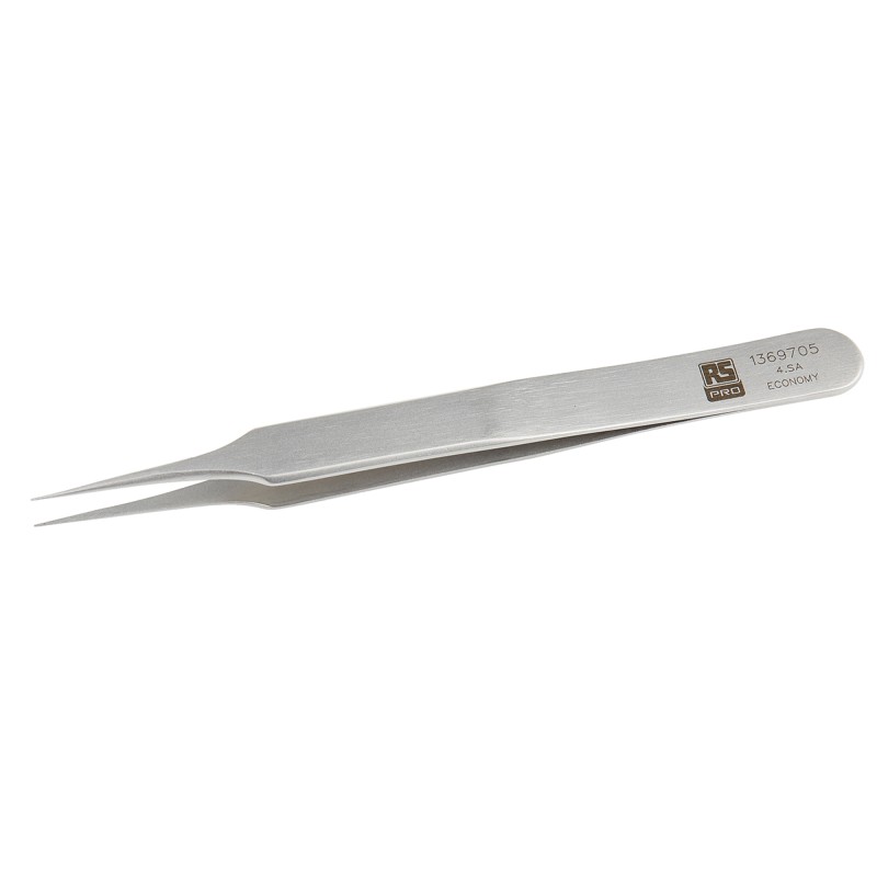 1 pcs - RS PRO 110 mm, Stainless Steel, Tweezers