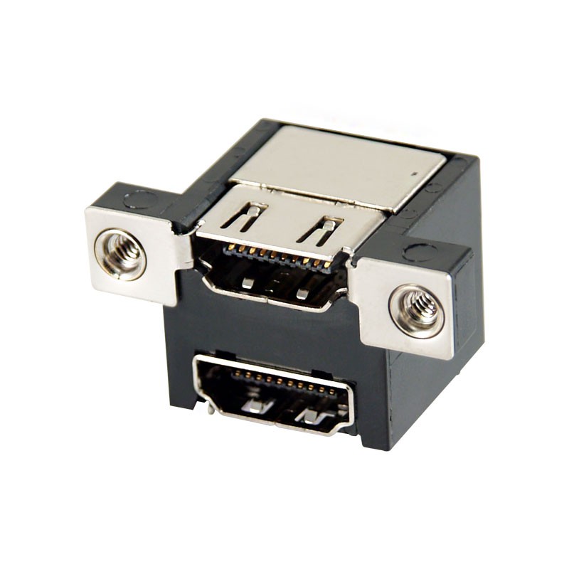 1 pcs : KDMI42X-FS2-WS-B15 - DUAL STACKED HDMI(TM) CONNECTOR,