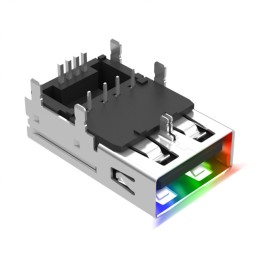 1 pcs : 54-00266 - CONN RCPT USB2.0 TYPEA RGB LED