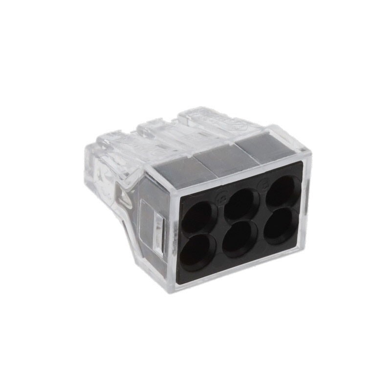 1 pcs : 773-166/PW25-0010 - PUSHWIRE SPLICING CONNECTOR 6-