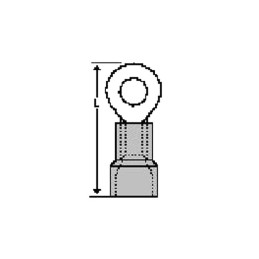 1 pcs : 0190670124 - CONN RING FLAT 4/0AWG 3/8 CRIMP