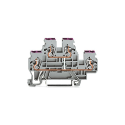 1 pcs : 870-508 - DOUBLE-DECK TERMINAL BLOCK 4-CO
