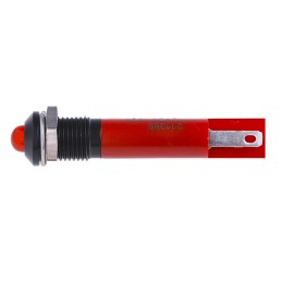 1 pcs - RS PRO Red Panel Mount Indicator, 12V dc, 8mm Mounting Hole Size, Solder Tab Termination