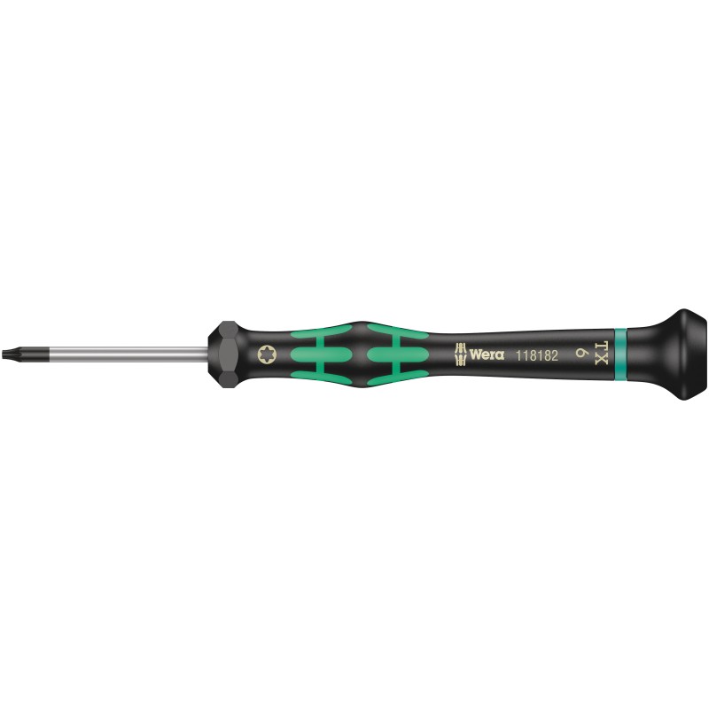 1 pcs - Wera Torx Precision Screwdriver, T6 Tip, 40 mm Blade, 137 mm Overall