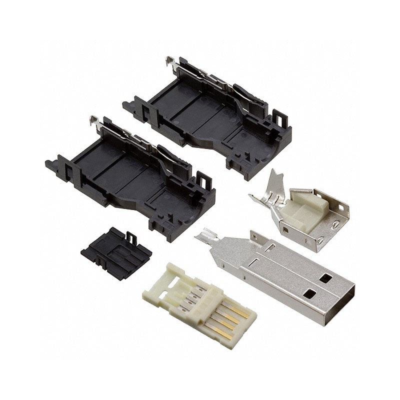 1 pcs : 2013798-1 - CONN PLUG USB2.0 TYPEA 4POS SLD