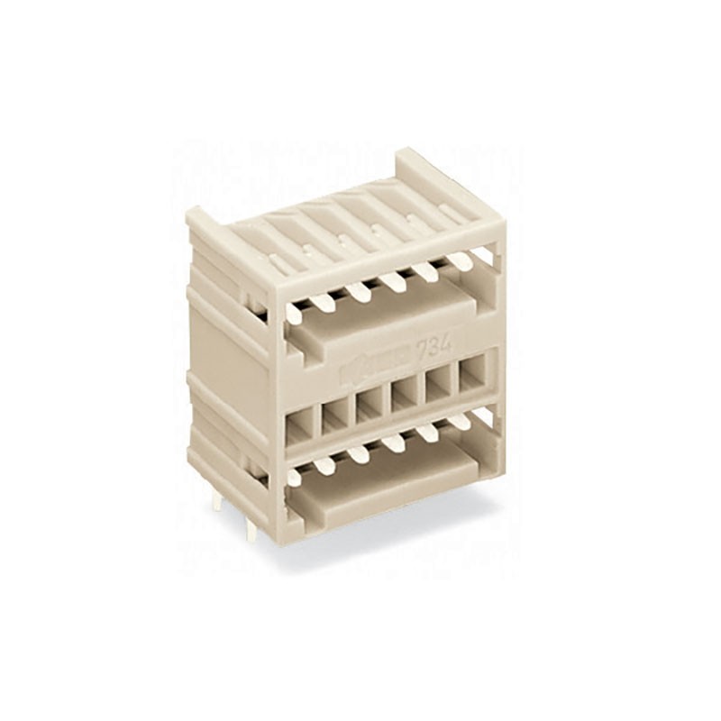 1 pcs : 734-407 - HDR MALE DBL-DECK W/SUPPORT 14P