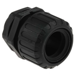 5 pcs - Adaptaflex Straight, Conduit Fitting, 21mm Nominal Size, M20, Nylon 66, Black