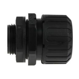 5 pcs - Adaptaflex Straight, Conduit Fitting, 21mm Nominal Size, M20, Nylon 66, Black