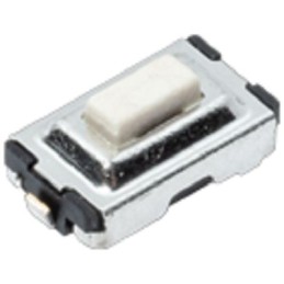 20 pcs - IP40 Silver Hard Actuator Tactile Switch, SPST 50 mA Surface Mount