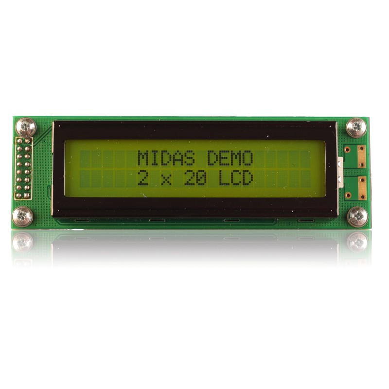 1 pcs - Midas MC22005A6WK-SPTLY-V2 Alphanumeric LCD Alphanumeric Display, 2 Rows by 20 Characters