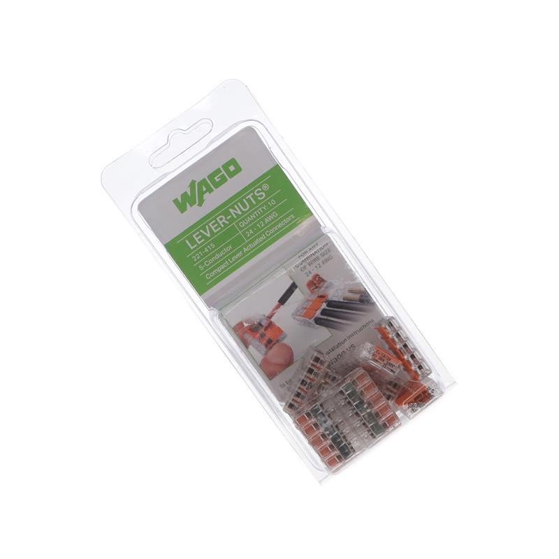 1 pcs : 221-415/996-010 - SPLICE LEVER 24-12AWG 5POS 10PC