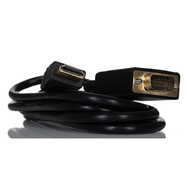 1 pcs - RS PRO Male HDMI to Male VGA Cable, 1.8m
