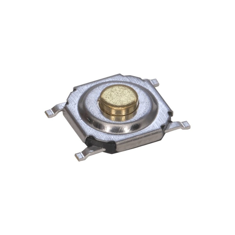 20 pcs - IP40 Silver Hard Actuator Tactile Switch, SPST 50 mA Surface Mount