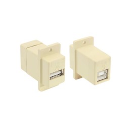 1 pcs : ECF504-UAB - CPLR PNL MNT USB A/B IVRY