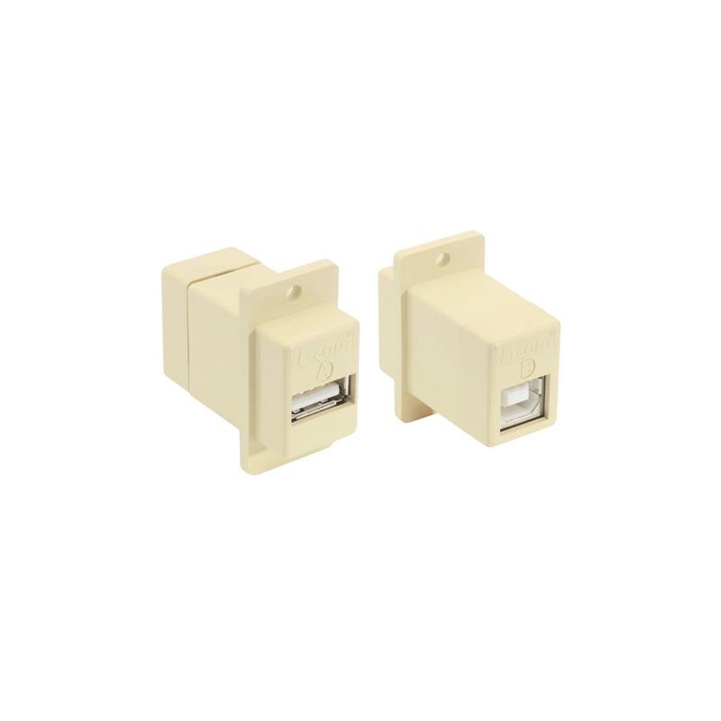 1 pcs : ECF504-UAB - CPLR PNL MNT USB A/B IVRY