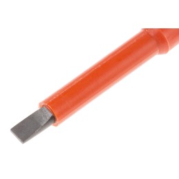 1 pcs - ITL Insulated Tools Ltd Slotted Insulated Screwdriver, 5 x 1 mm Tip, 150 mm Blade, VDE/1000V, 227 mm Overall