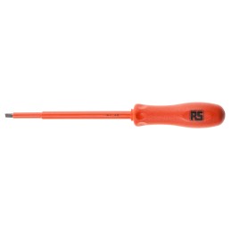 1 pcs - ITL Insulated Tools Ltd Slotted Insulated Screwdriver, 5 x 1 mm Tip, 150 mm Blade, VDE/1000V, 227 mm Overall