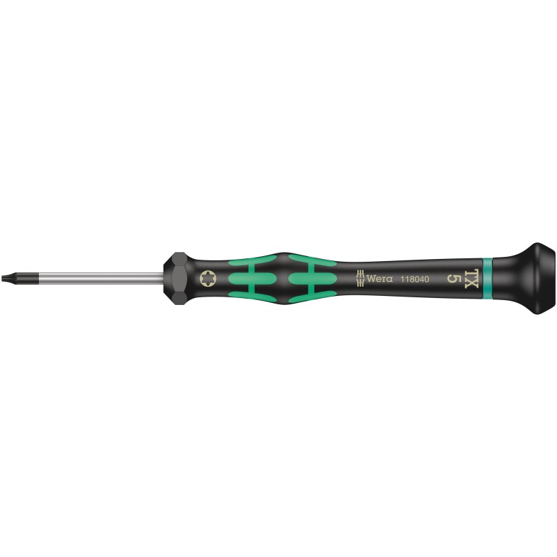 1 pcs - Wera Torx Precision Screwdriver, T5 Tip, 40 mm Blade