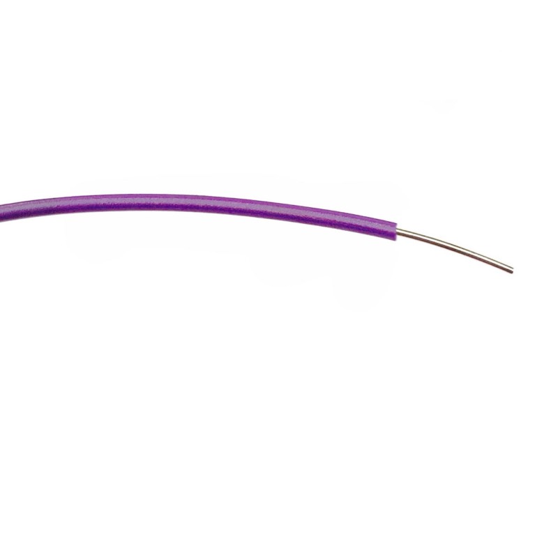 1 Reel of 100 - RS PRO Purple 0.26 mm² Hook Up Wire, 23 AWG, 1/0.6 mm, 100m, PVC Insulation