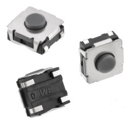 5 pcs - IP67 Grey Tact Switch, SPST 50mA 3mm Surface Mount