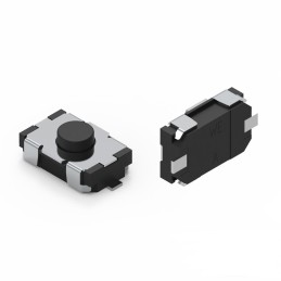 5 pcs - IP67 Black Tact Switch, SPST 50mA 2.3mm Surface Mount
