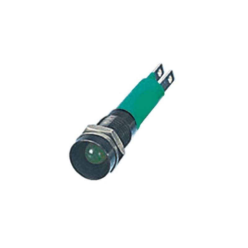 1 pcs - CML Innovative Technologies Green Panel Mount Indicator, 12V, 8mm Mounting Hole Size