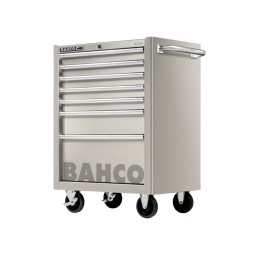 1 pcs - Bahco 7 drawer Stainless Steel Wheeled Tool Chest, 860mm x 580mm x 780mm