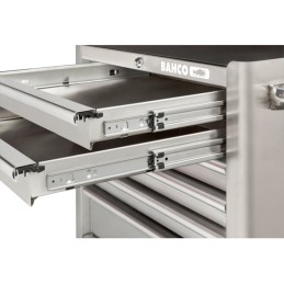1 pcs - Bahco 7 drawer Stainless Steel Wheeled Tool Chest, 860mm x 580mm x 780mm