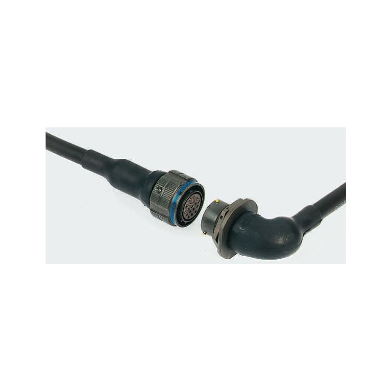 1 pcs - TE Connectivity Straight Black, Fluid Resistant Elastomer, 24.6mm