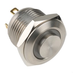 1 pcs - RS PRO Illuminated Push Button Switch, Momentary, Panel Mount, 16mm Cutout, SPST, White LED, 36V dc, IP67