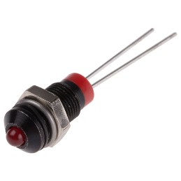 1 pcs - RS PRO Red Panel Mount Indicator, 2V dc, 6mm Mounting Hole Size, Lead Pin Termination