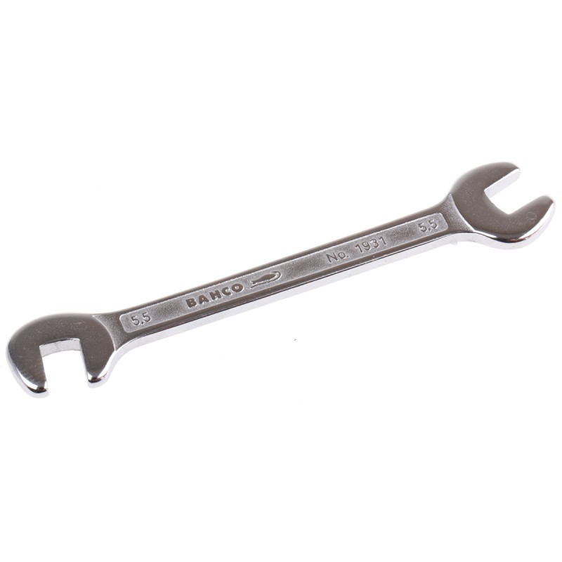 1 pcs - Bahco Double Ended Open Spanner, 5.5mm, Metric, Double Ended, 80 mm Overall