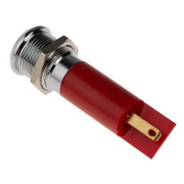 1 pcs - RS PRO Red Panel Mount Indicator, 230V ac, 12mm Mounting Hole Size, IP67