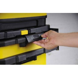 1 pcs - Stanley Tools Rolling Workshop Plastic Tool Box, with 2 Wheels, 570 x 410 x 570mm