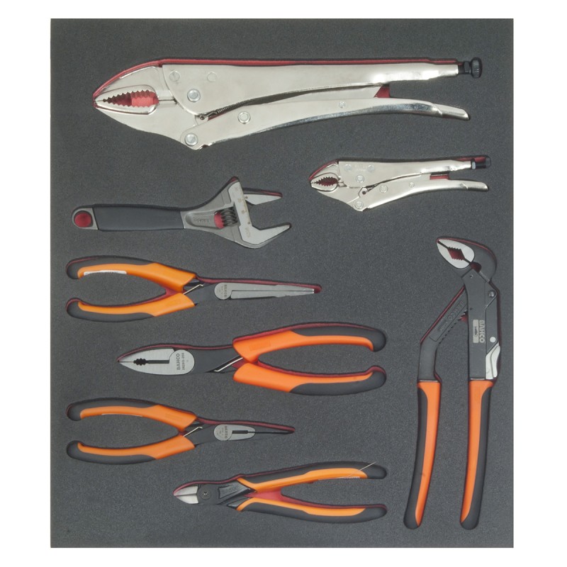 1 pcs - Bahco 8 Piece Maintenance Tool Kit with Foam Inlay