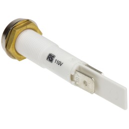 1 pcs - Arcolectric (Bulgin) Ltd Red Neon Panel Mount Indicator, 110V ac, 10mm Mounting Hole Size