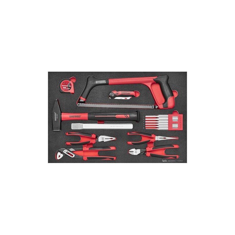 1 pcs - Teng Tools 15 Piece General Tool Set Tool Kit with Foam Inlay