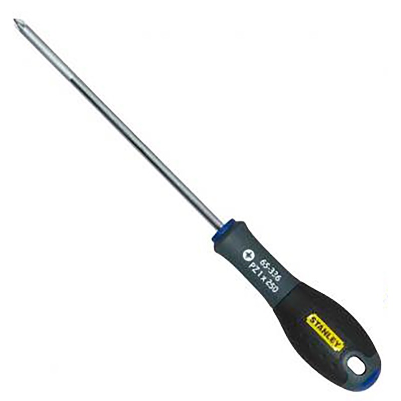 1 pcs - Stanley Pozidriv Screwdriver, PZ1 Tip, 250 mm Blade