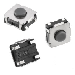 5 pcs - IP67 Grey Tact Switch, SPST 50mA 3mm Surface Mount