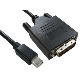 1 pcs - RS PRO Male Mini DisplayPort to Male DVI-D Dual Link, PVC Cable, 1080p, 2m