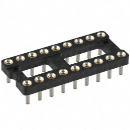 1 pcs : 115-43-318-41-003000 - CONN IC DIP SOCKET 18POS GOLD