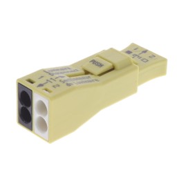1 pcs : 873-902/VE00-0500 - PUSHWIRE SPLICE 2POS YELLOW 500